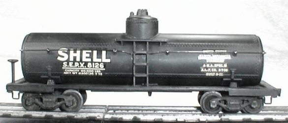 Lionel 0025 shell tank car