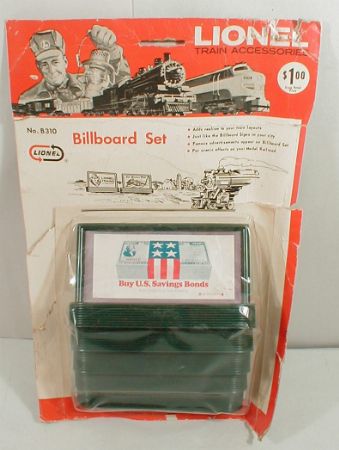 Lionel 310B billboard set on Blister card