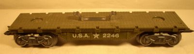 Marx 2246 Army Flatcar With Trucks