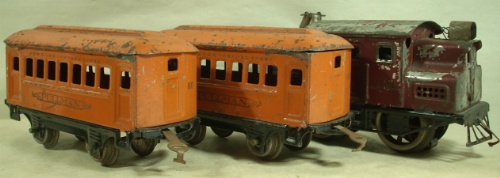 Lionel 600 passenger set in orange Lionel 600 passenger set in orange